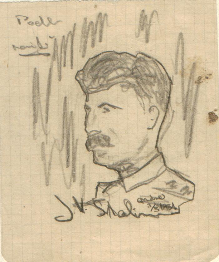 05 - Stalin podle paměti - tužka 9x11cm