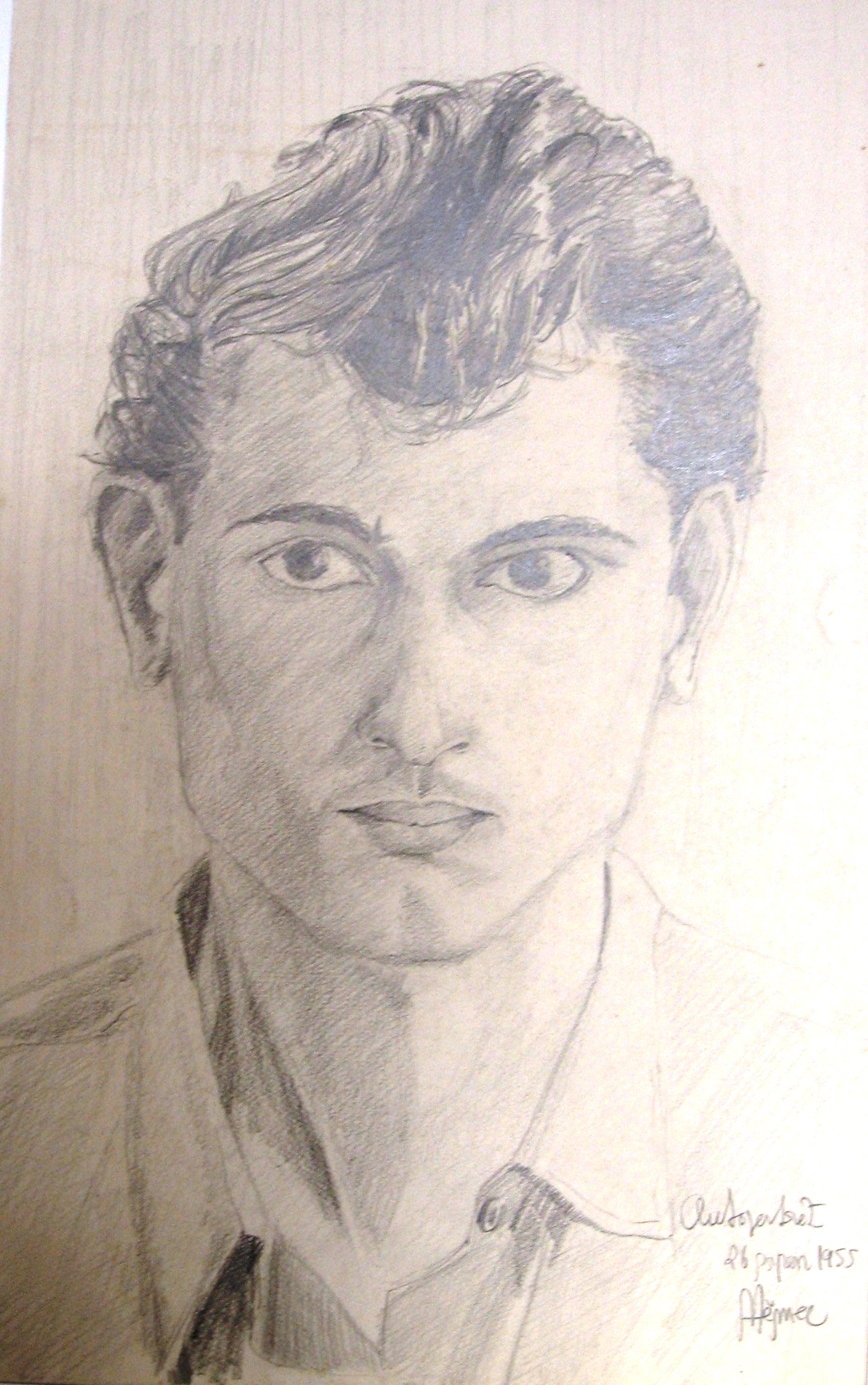 1955 - 014 - 0674 - autoportrét - tužka 25x40