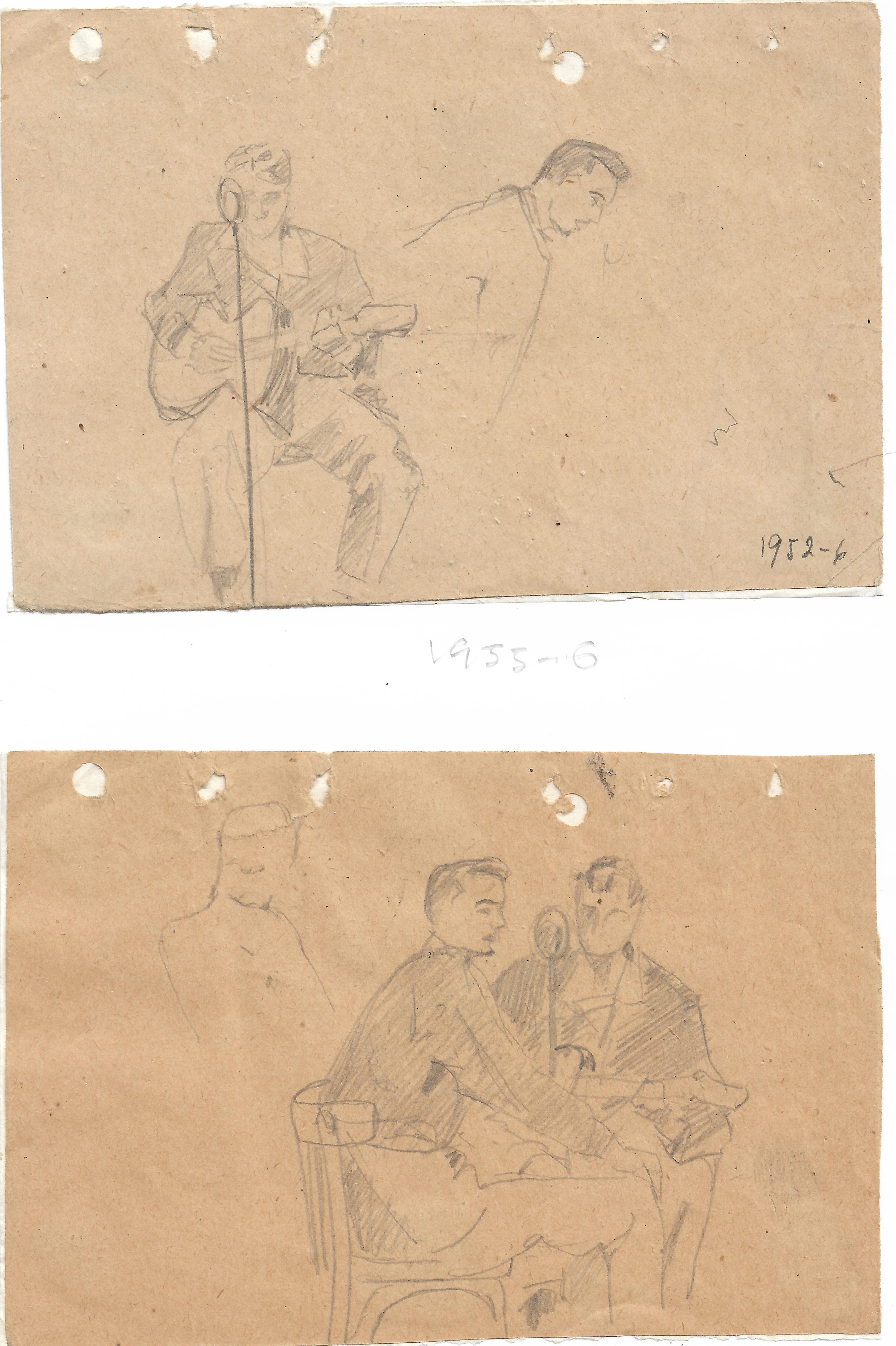 56 - muzikanti - tužka 15x22,5cm - r.1956