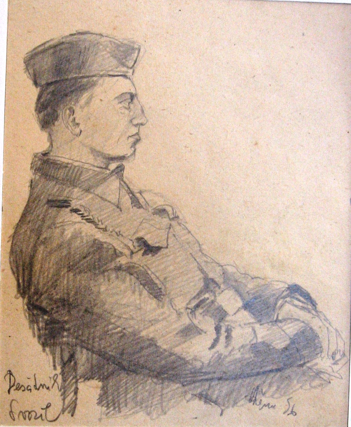 1956 - 003 - 0936 - desátník Svozil - tužka 12x14,5