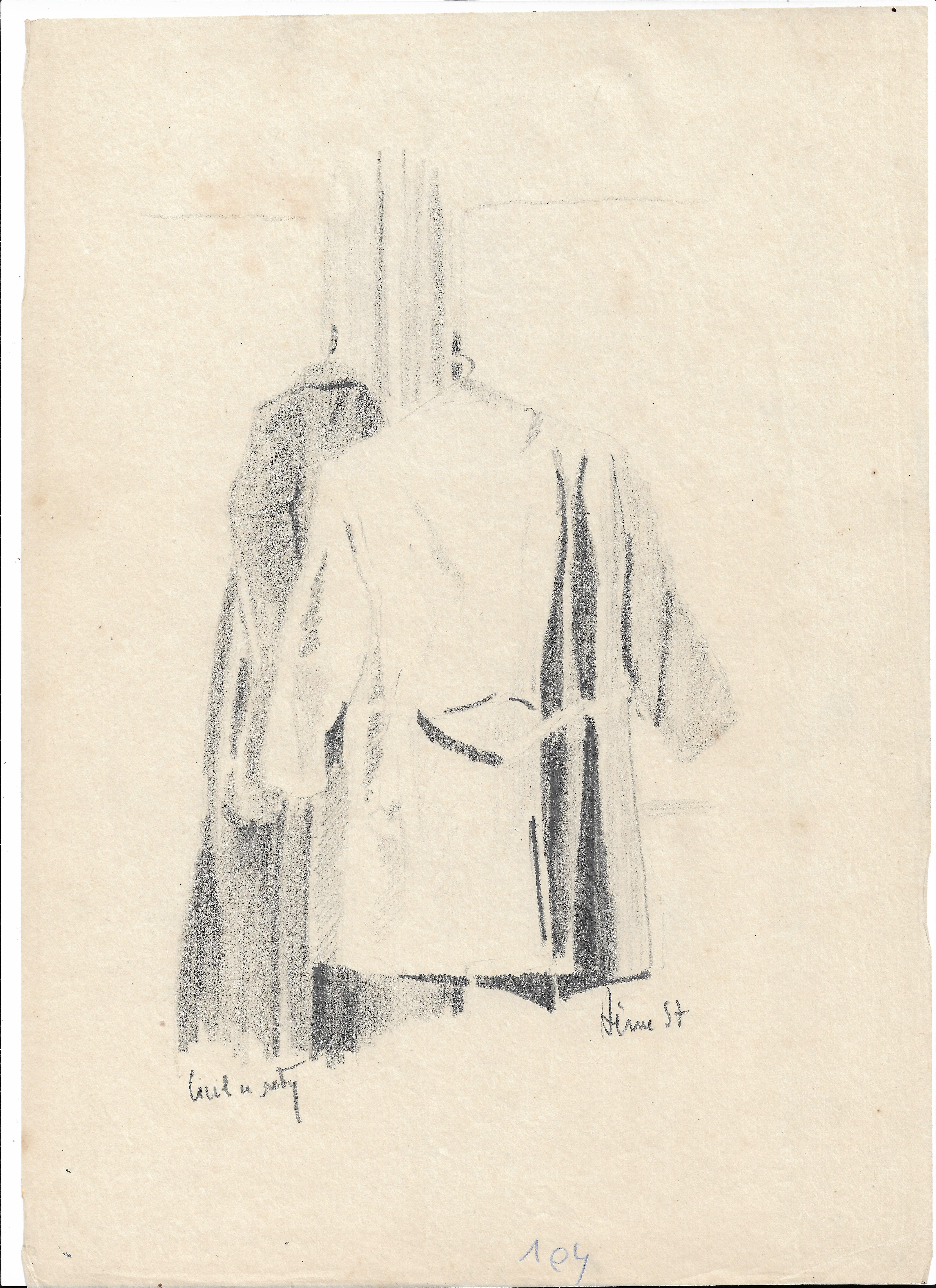 104 - Civilní oblek u roty - tužka - 1957