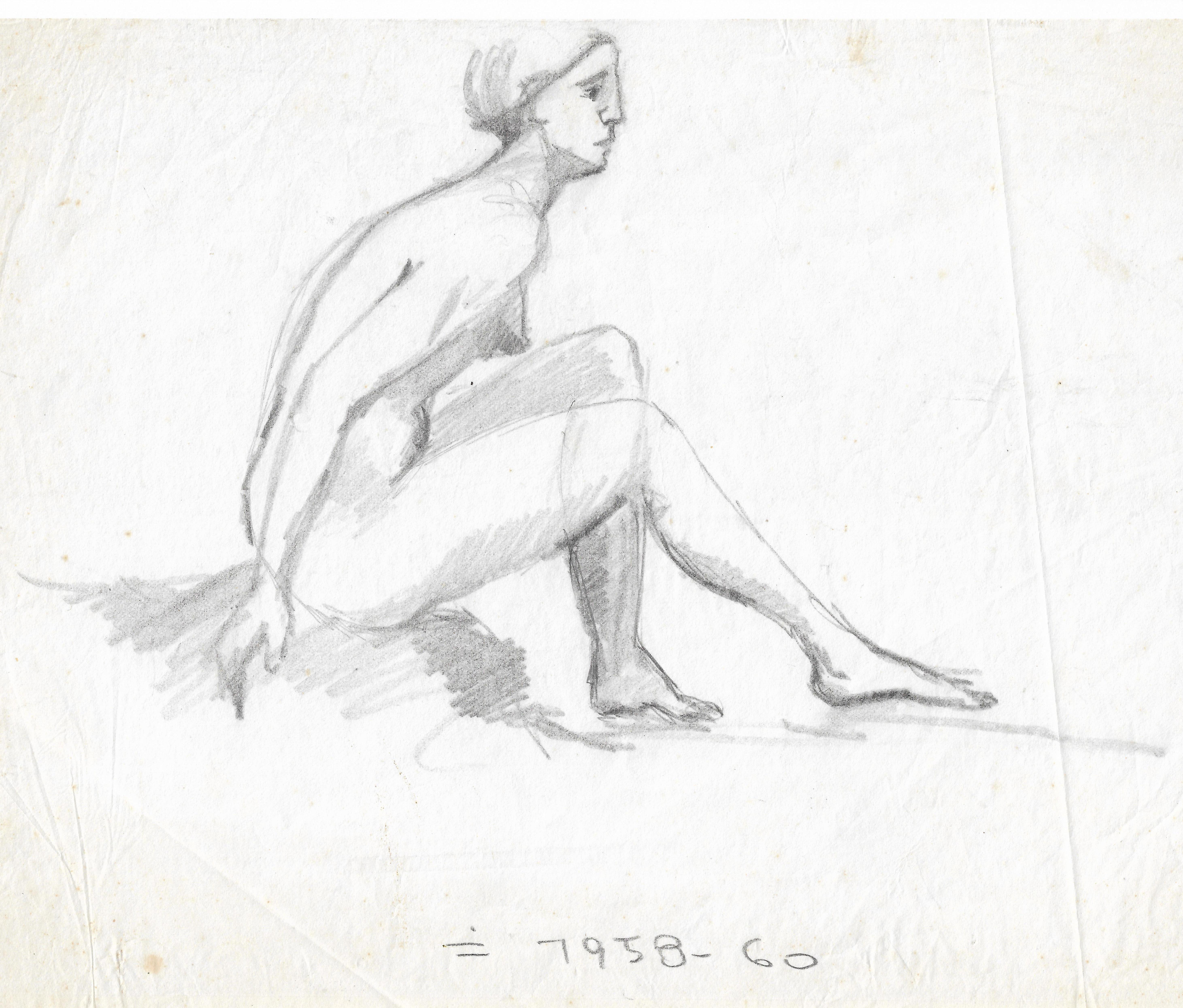 03 - 1958 - nahá žena - skica