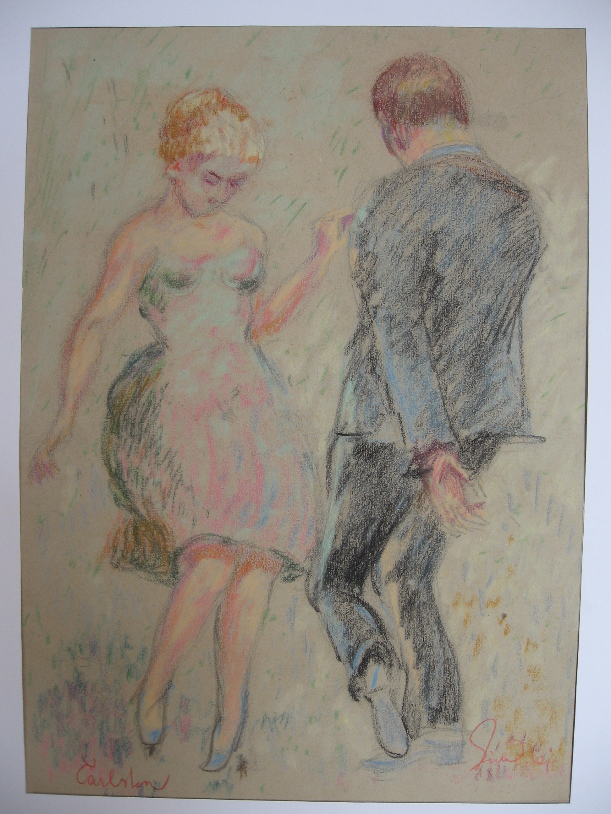 1961 - 032 - 0700 -  Čarlston - pastel 27,5x39