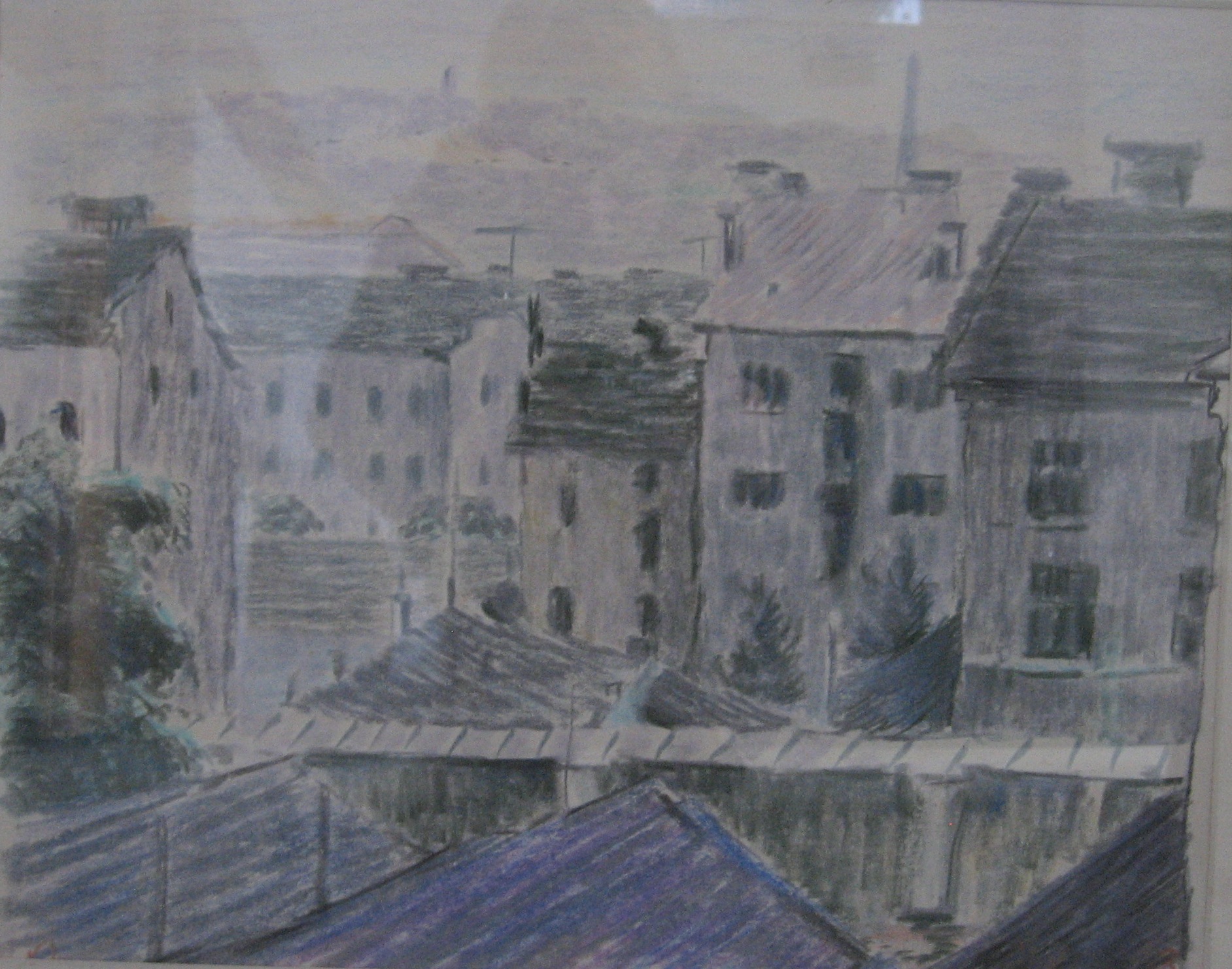 1963 - 004 - 0073 - Brno - Francouzská ulice - pastel 39x31