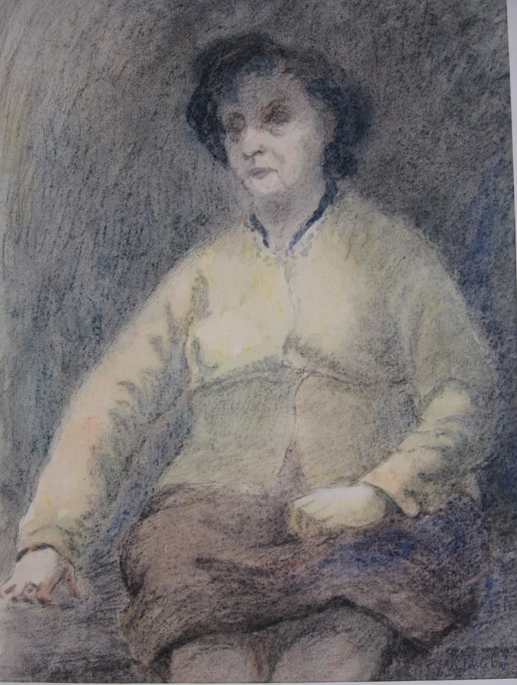 1963 - 034 - 0746 - Model - starší žena - pastel 27x36