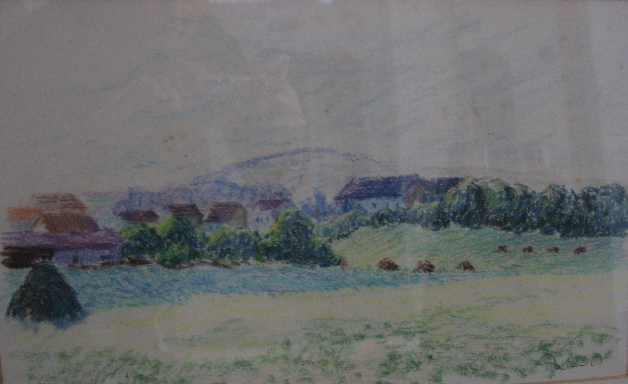 1963 - 040 - 0871 - Brno u Černovic - pastel 39x24