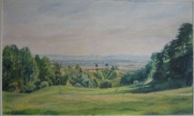 1974 - 005 - 0069 - Babice žleb po hlíně na cihly - plátno olej 2,2x1,4m