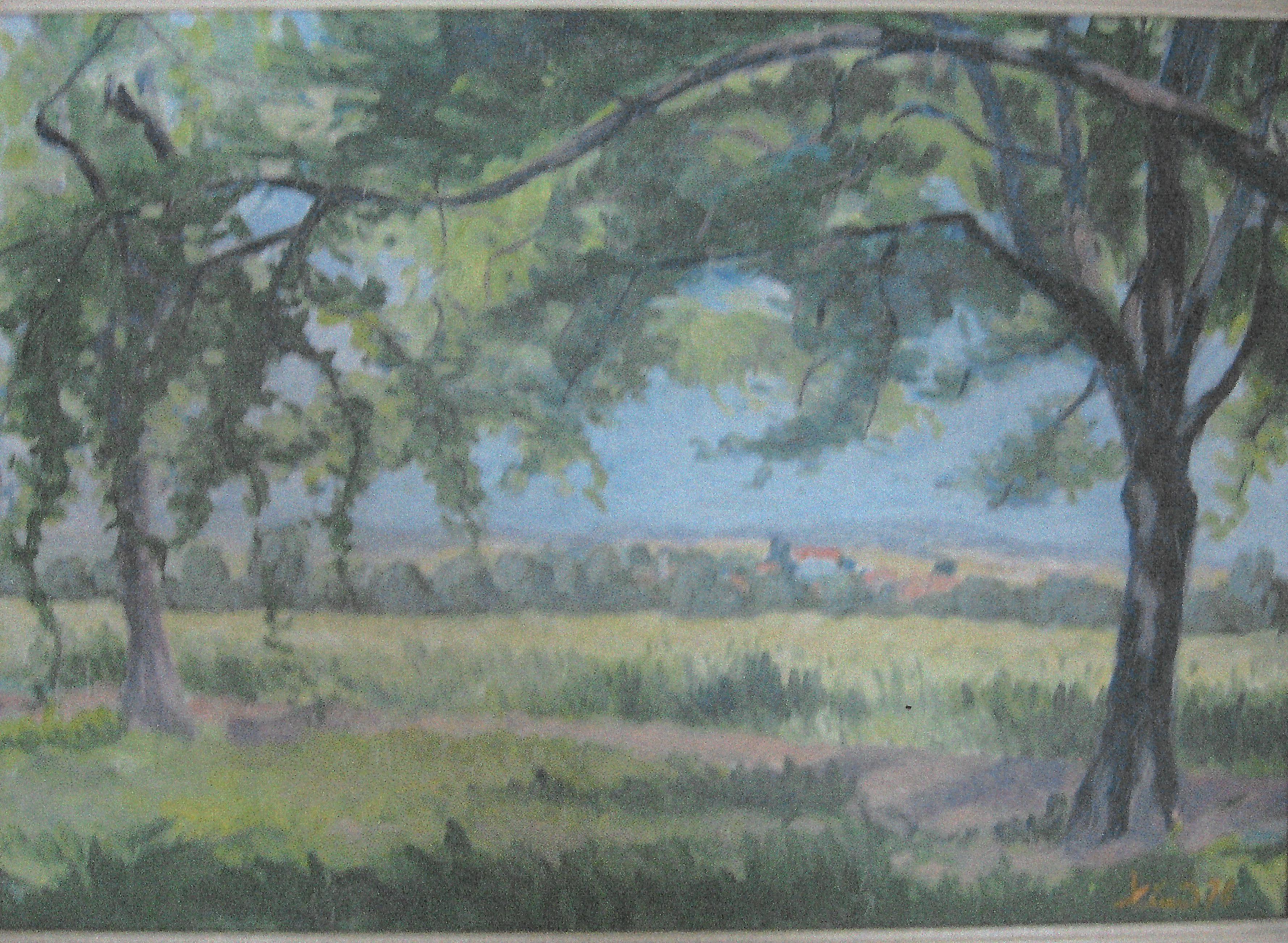 1976 - 007 - 0278 - Léto v naší zahradě - 50x36  lepenka olej - 0278Scan