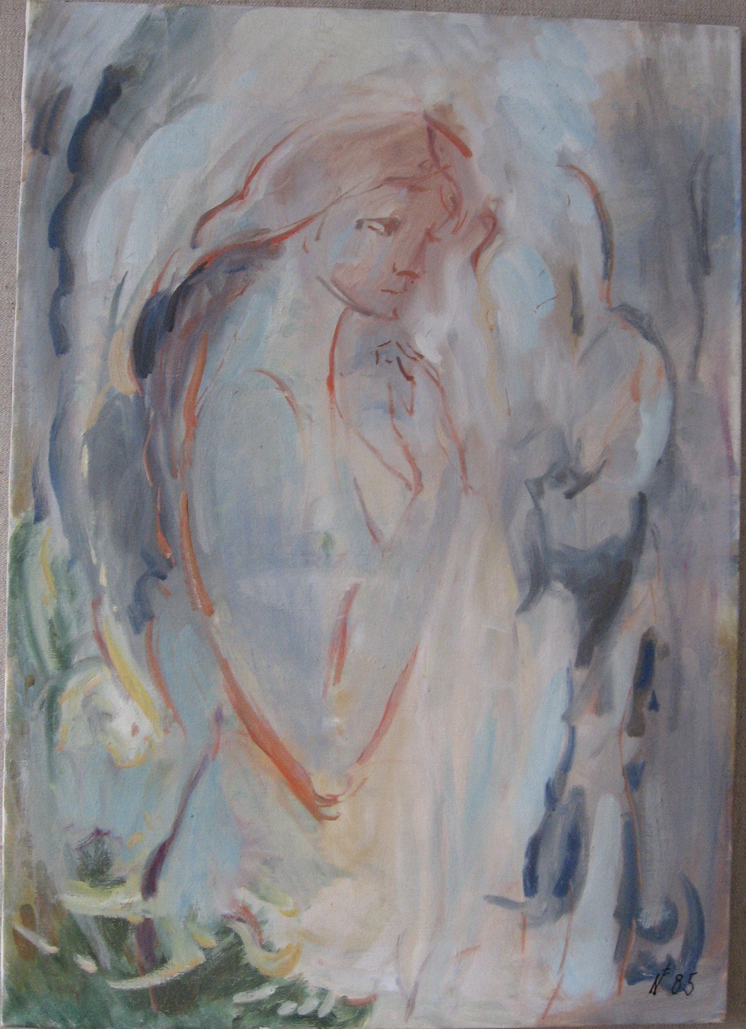 1985 - 068- 0767 - žena - plátno olej 60x85