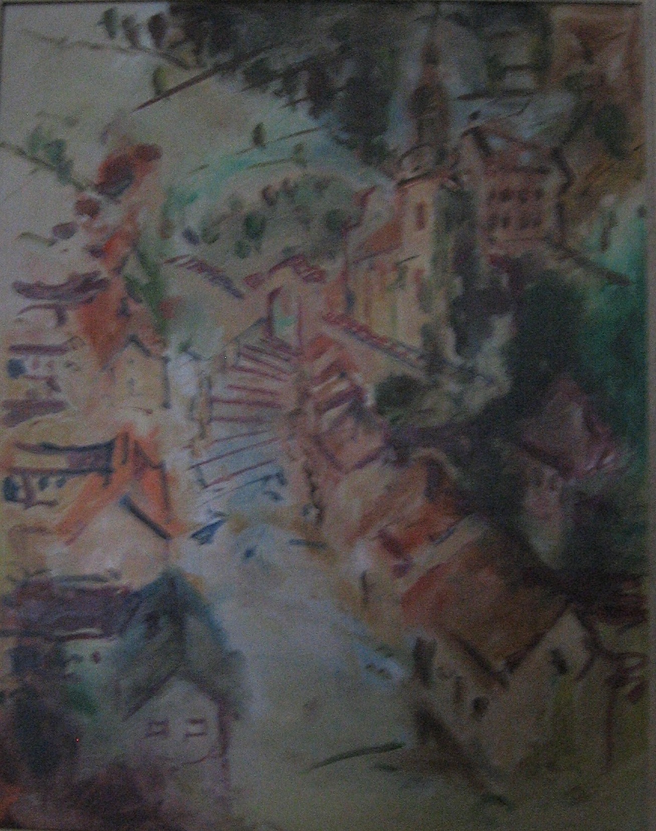 2001 - 001 - 0441 - Polešovice, sen o rodišti -  35x44 sololit olej